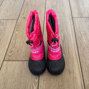 Sorel Kids Red and Black Winter Boots